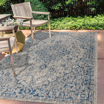 Rozetta Boho Medallion Textured Weave Indoor/outdoor Area Rug